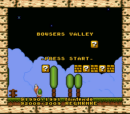 Super Mario World - Bowsers Valley Title Screen